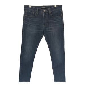 Lucky Brand Men's 105 Slim Taper Blue Dark Wash Mid Rise Denim Jeans 32 x 30